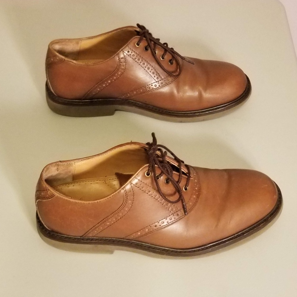 Jos A Bank Brown Leather Men's Shoes Lace Size 8.5 - Picture 5 of 8